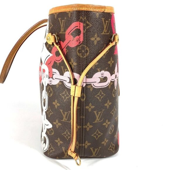 LOUIS VUITTON M41991 Monogram Bay Neverfull MM Tote Bag Shoulder Bag pink/Brown - Picture 5 of 16